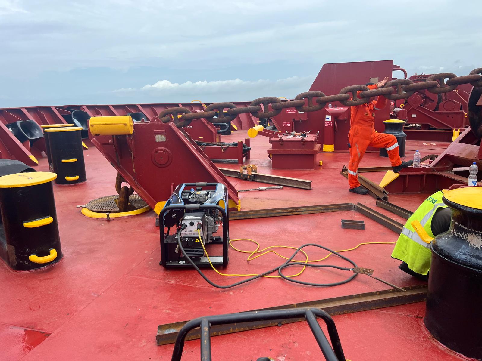 Sheet pile repair underwater operation